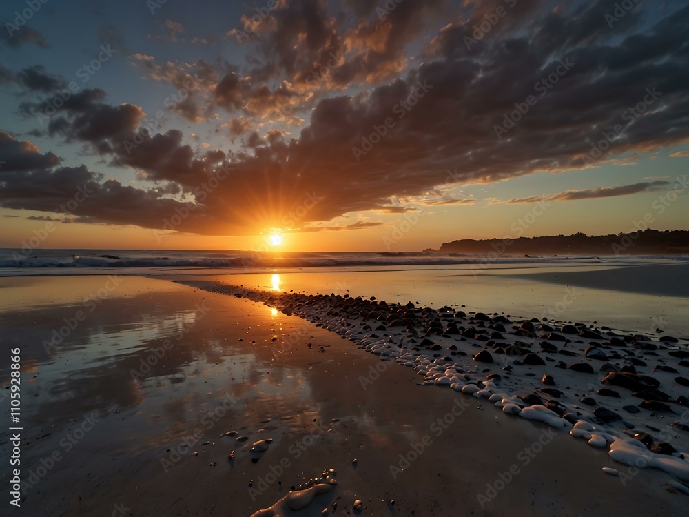 Obraz premium Diamond Beach sunrise.