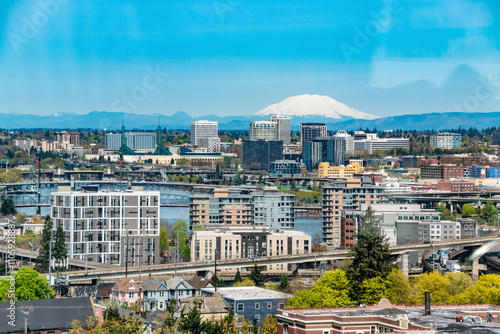 Mt. St. Helens With Portland, Oregon City Skyline