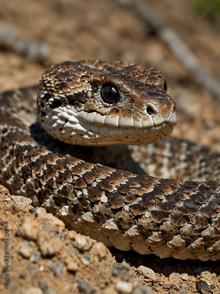 Naklejka premium Diamondback rattlesnake.