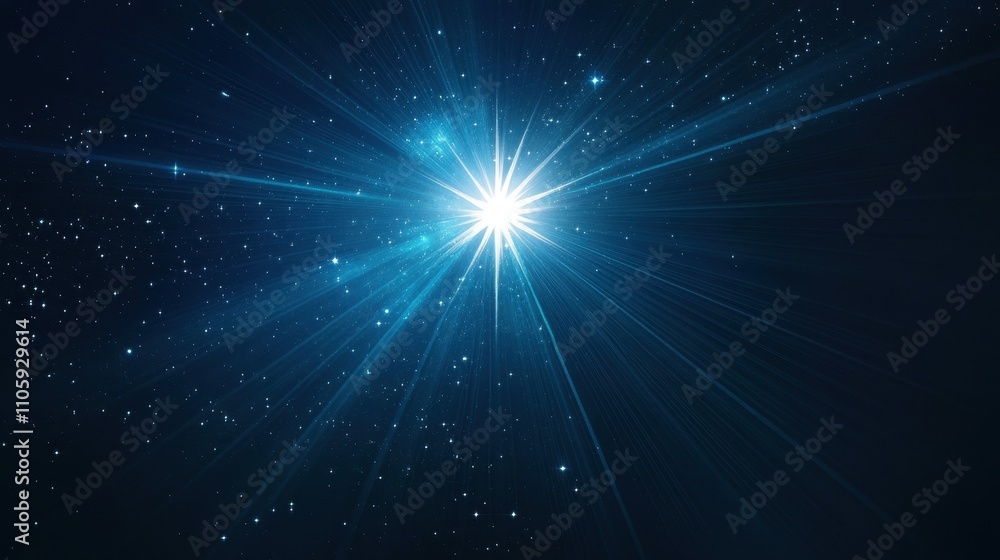 Radiant Starburst with Cosmic Background Effects Radiant Starburst with Cosmic Background Effects