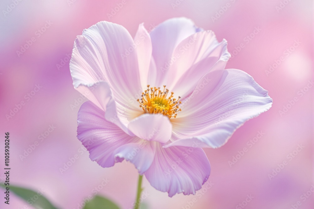 Stunning Close-Up of a Delicate Pink Flower with Soft Blurred Background Stunning Close-Up of a Delicate Pink Flower with Soft Blurred Background