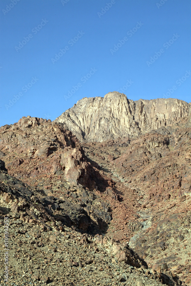 View up towards Mount Sinai, Egypt
View up towards Mount Sinai, Egypt