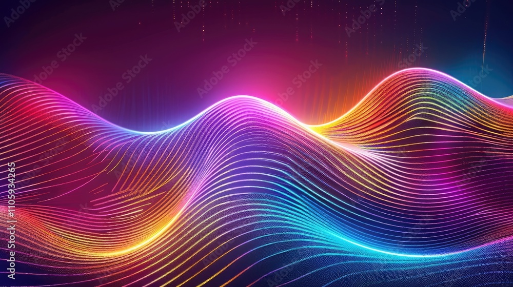 Neon glow with colorful light overlay on abstract dark background. Neon glow with colorful light overlay on abstract dark background.
