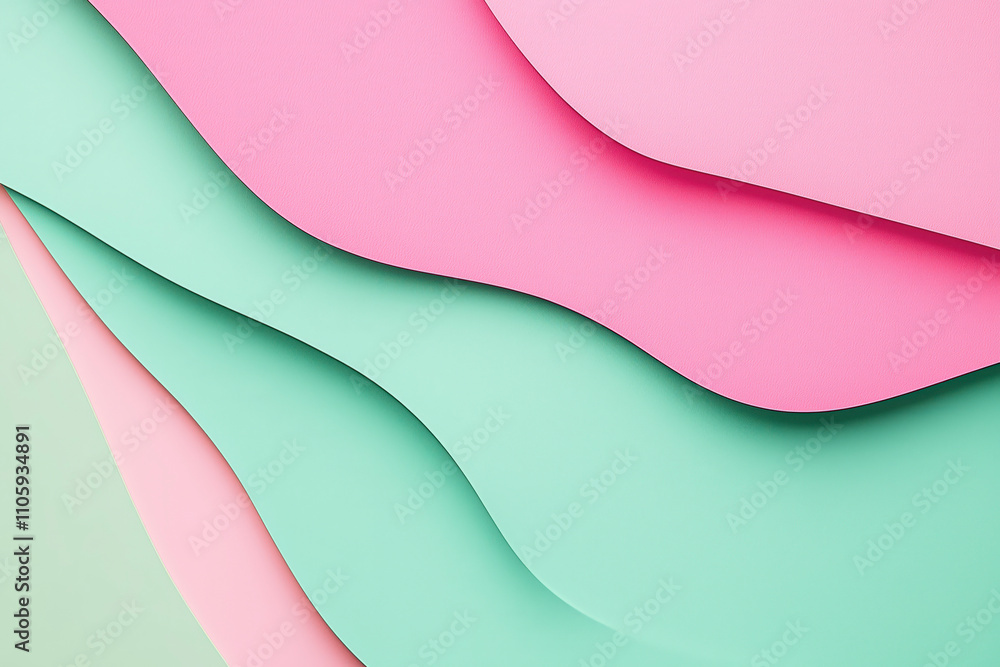Obraz premium Paper background, pink and green pastel coloured