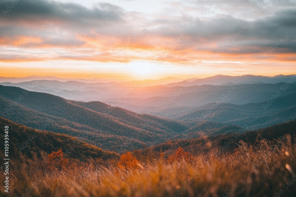Beautiful mountain panorama in the Beautiful mountain panorama in the