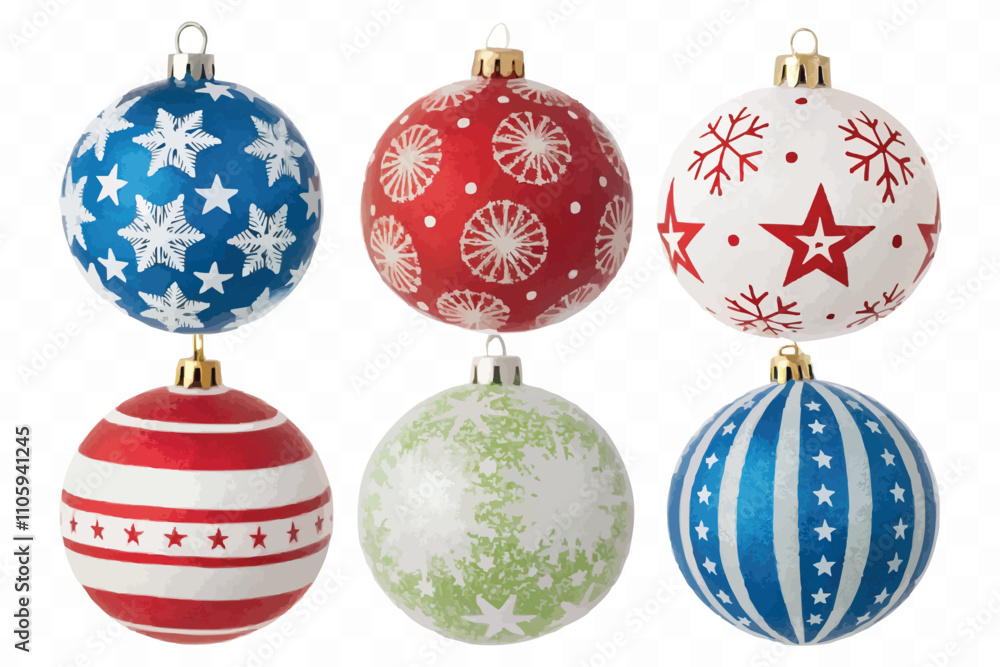 abstract 3d christmas ornament balls on ribbon with bow isolated on a white background abstract 3d christmas ornament balls on ribbon with bow isolated on a white background