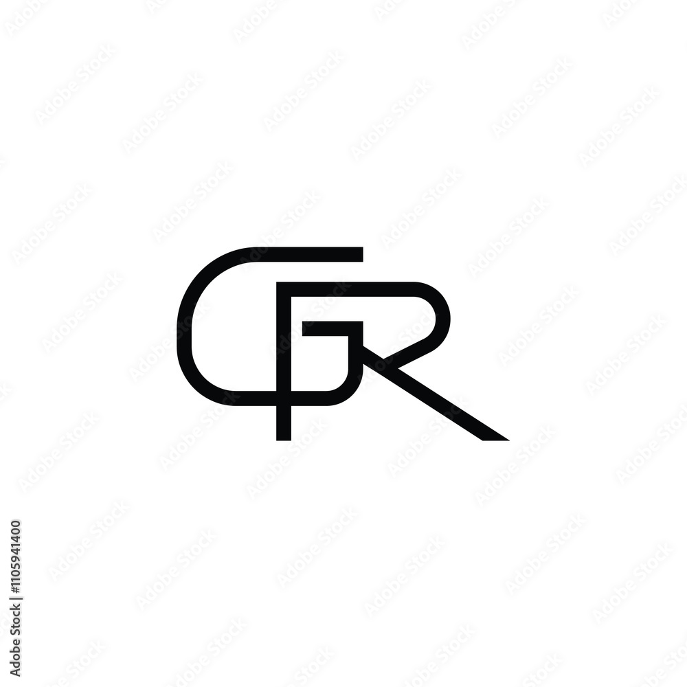 GR monogram logo design letter text name symbol monochrome logotype alphabet character simple logo GR monogram logo design letter text name symbol monochrome logotype alphabet character simple logo