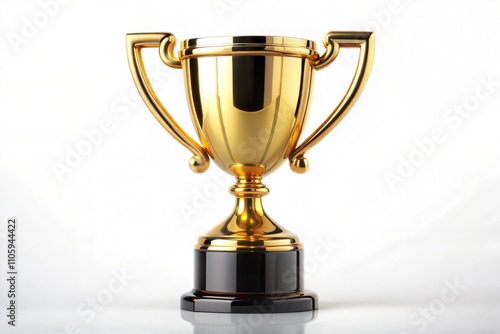 gold cup isolated on white background