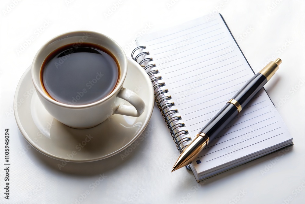 coffee cup and notebook coffee cup and notebook