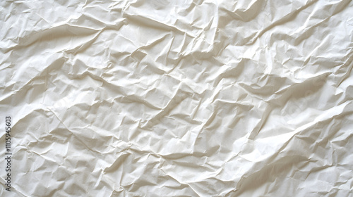 Texture of white crumpled paper