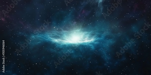 blue galaxy background with stars Stunning night sky swirling nebula, stars, and deep blue-purple