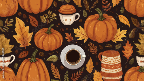 Adobe Illustrator Artwork, orange colors, pumpkin, 