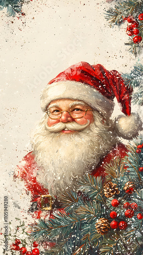 christmas, santa, claus, santa claus, holiday, xmas, hat, winter, celebration, beard, decoration, toy, december, tree, season, new year, gift, red, cat, seasonal, new, merry, cartoon, isolated, cute