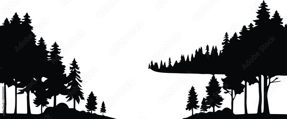 Forest - Forest Silhouette - Forest Cut Files - Forest Clipart - Forest Design - Forest Vector - Trees - Woods Forest - Forest Silhouette - Forest Cut Files - Forest Clipart - Forest Design - Forest Vector - Trees - Woods
