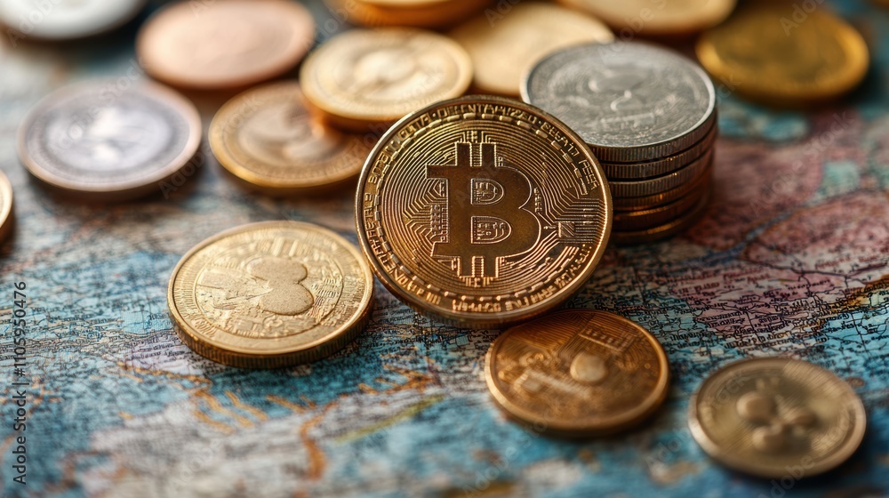 Cryptocurrency in emerging markets fostering financial inclusion, set against culturally diverse visuals Cryptocurrency in emerging markets fostering financial inclusion, set against culturally diverse visuals