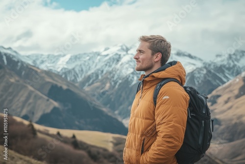 Beautiful mountain panorama in the "Stubai Valley" in Austria at the "Franz-Senn-Hütte". Beautiful simple AI generated image