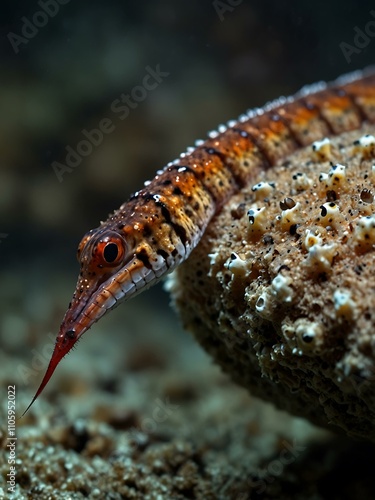 Dragonface pipefish (Corythoichthys haematopterus). photo