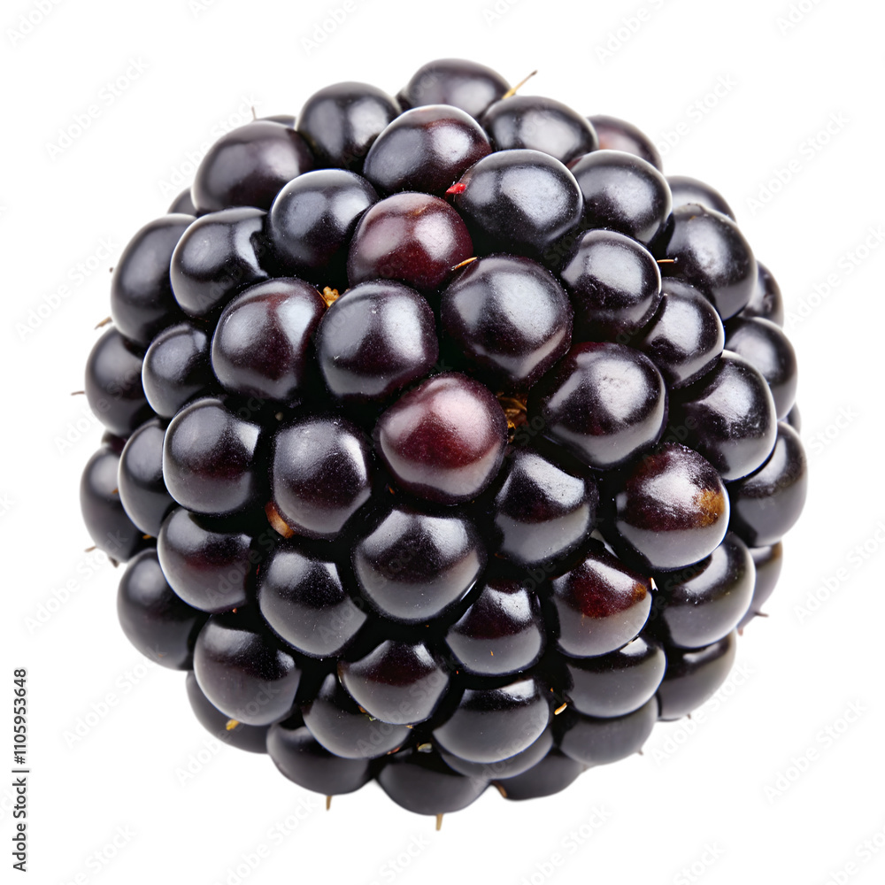 blackberry top view isolated on transparent background blackberry top view isolated on transparent background