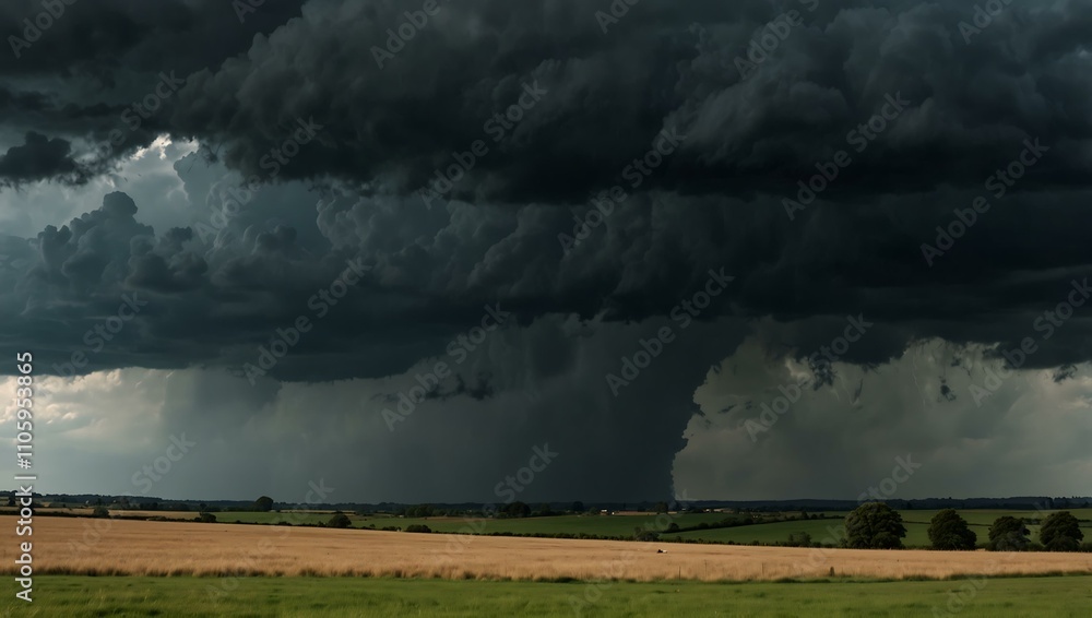Dramatic stormy skies over the countryside. Dramatic stormy skies over the countryside.