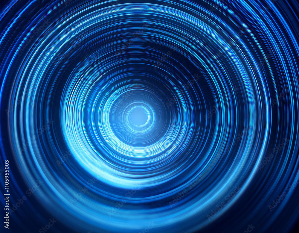 Blue abstract background with glowing circles. Swirl circular lines pattern Blue abstract background with glowing circles. Swirl circular lines pattern