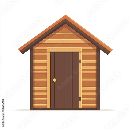 Wooden Shed Illustration - Simple Design