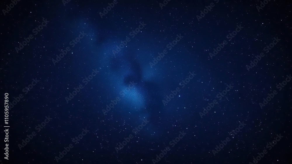 Fototapeta premium Dark Blue Cosmic Background with Stars and Planets, cosmic scenery, dark blue background, celestial bodies