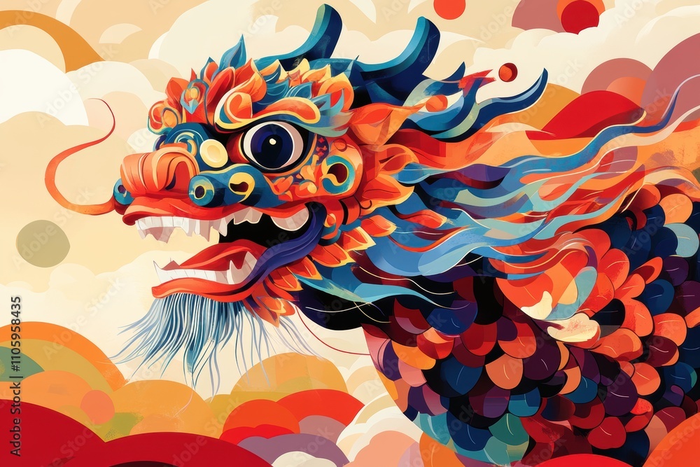 chinese new year pop art, modern chinese new year pop art featuring vivid colors and geometric shapes updates traditional holiday themes with a fresh look chinese new year pop art, modern chinese new year pop art featuring vivid colors and geometric shapes updates traditional holiday themes with a fresh look