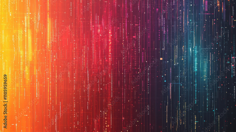Futuristic digital grid with vibrant gradient colors creating dynamic visual effect. interplay of warm and cool tones evokes sense of technology and innovation Futuristic digital grid with vibrant gradient colors creating dynamic visual effect. interplay of warm and cool tones evokes sense of technology and innovation