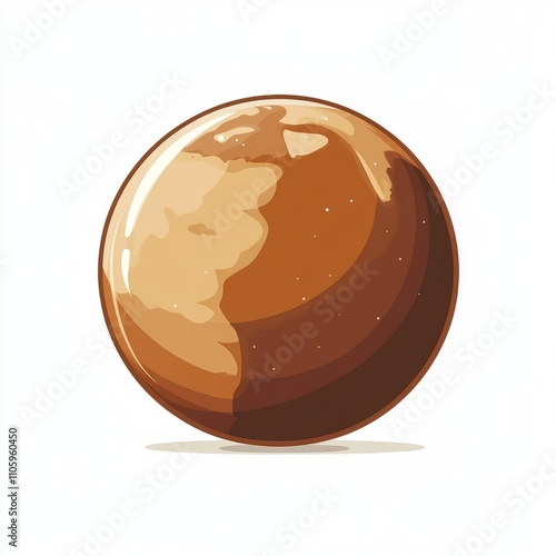 Stunning Brown Planet Illustration