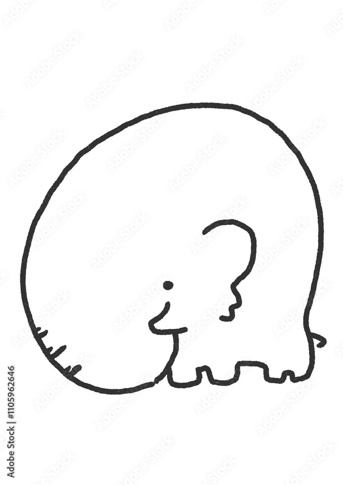 Elephant cartoon art line Elephant cartoon art line