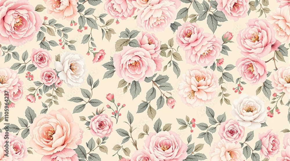 seamless pattern with roses seamless pattern with roses