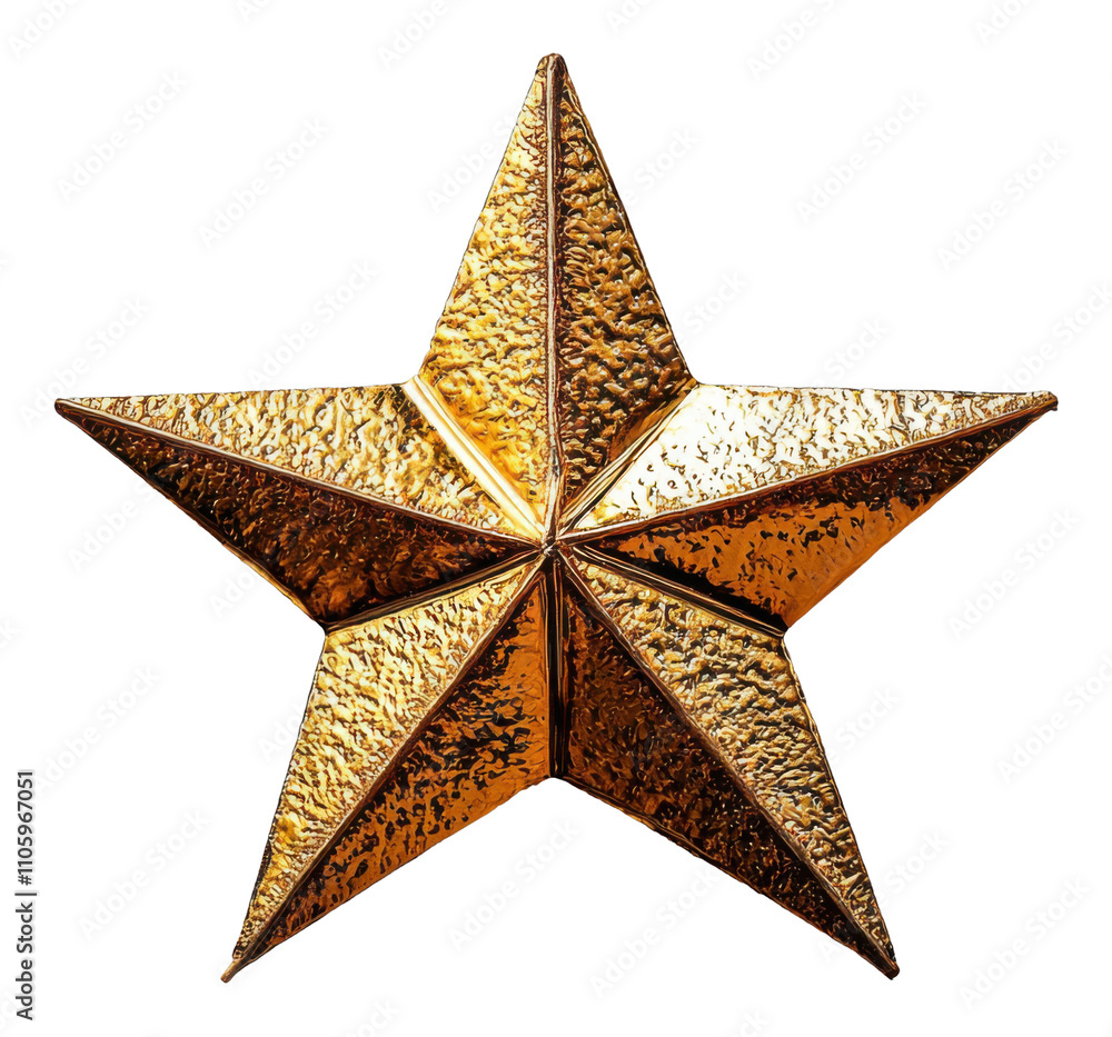 Golden Five Pointed Star Festive Decoration Luxury Award Success Golden Five Pointed Star Festive Decoration Luxury Award Success