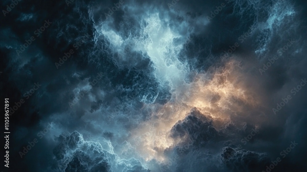 Dramatic Cloudscape Of Dark And Light Tones Dramatic Cloudscape Of Dark And Light Tones