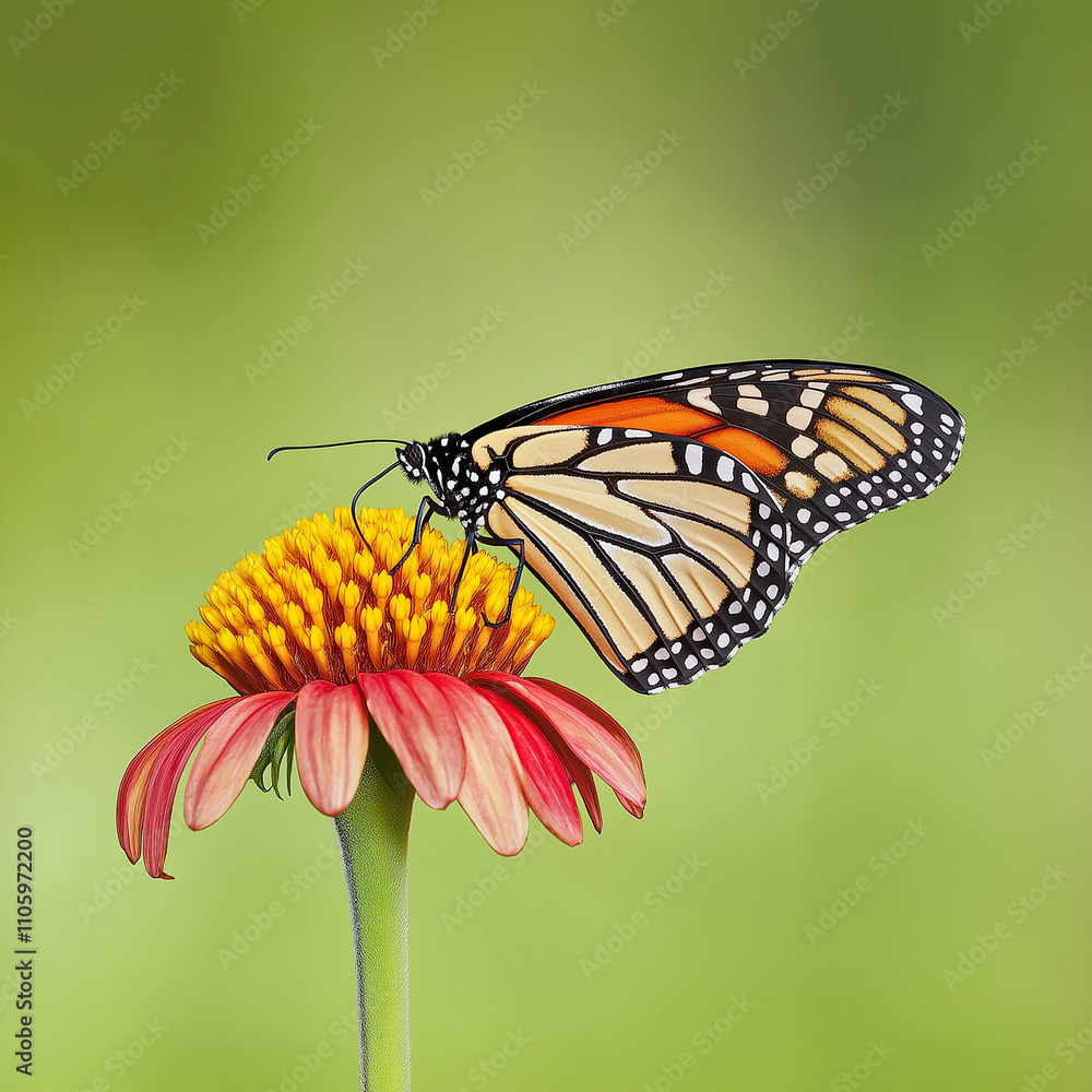 Fototapeta premium Monarch butterfly on flower