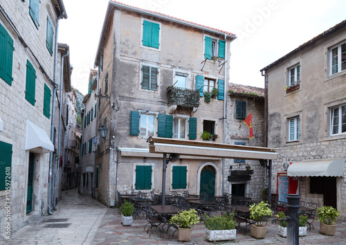Town square in Kotor old town, Montenegro
