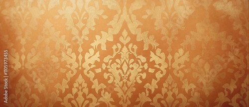 Rustic Damask Wallpaper with Earthy Tones and Distressed Texture, earthy toned damask pattern, natural world decor ideas