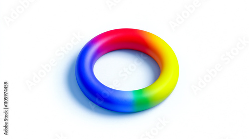 Discover the joy of sensory exploration with this vibrant, rainbow colored silicone ring. Perfect for stress relief, tactile engagement, and fun play for all ages.