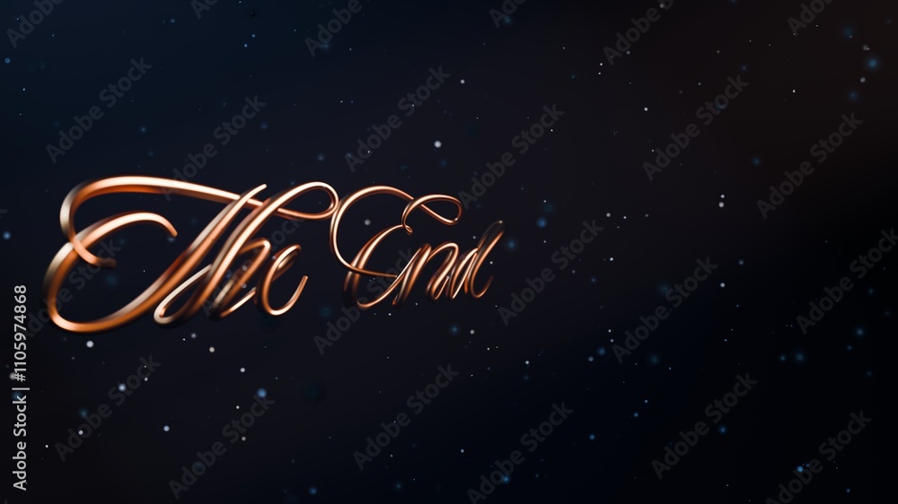 Text The End in gold.
Abstract 3D illustration. Text The End in gold.
Abstract 3D illustration.