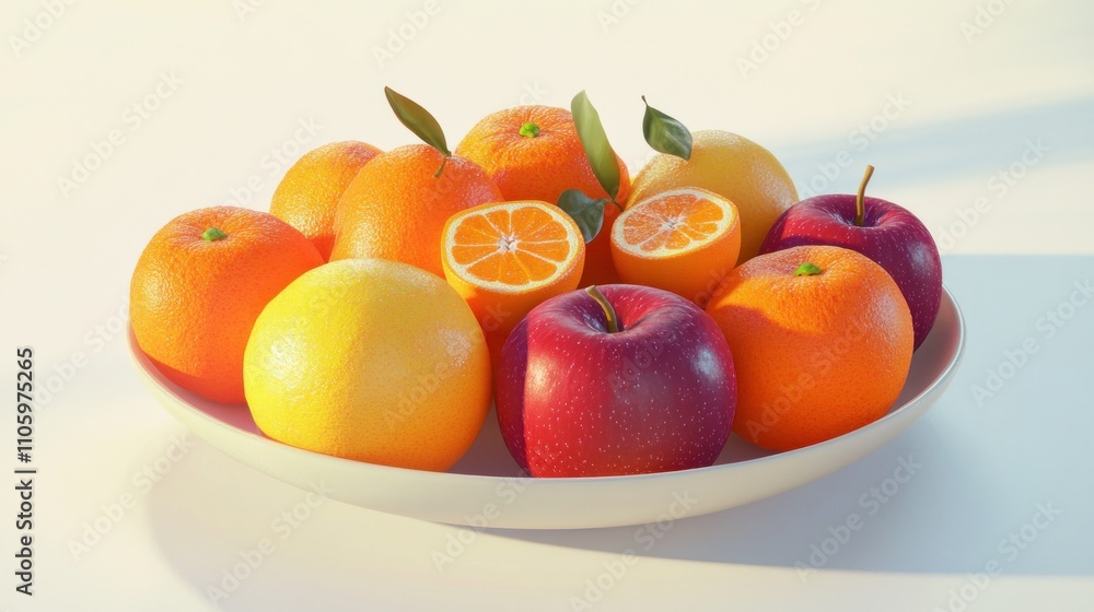 A Bowl of Oranges Apples and Mandarin Segments A Bowl of Oranges Apples and Mandarin Segments