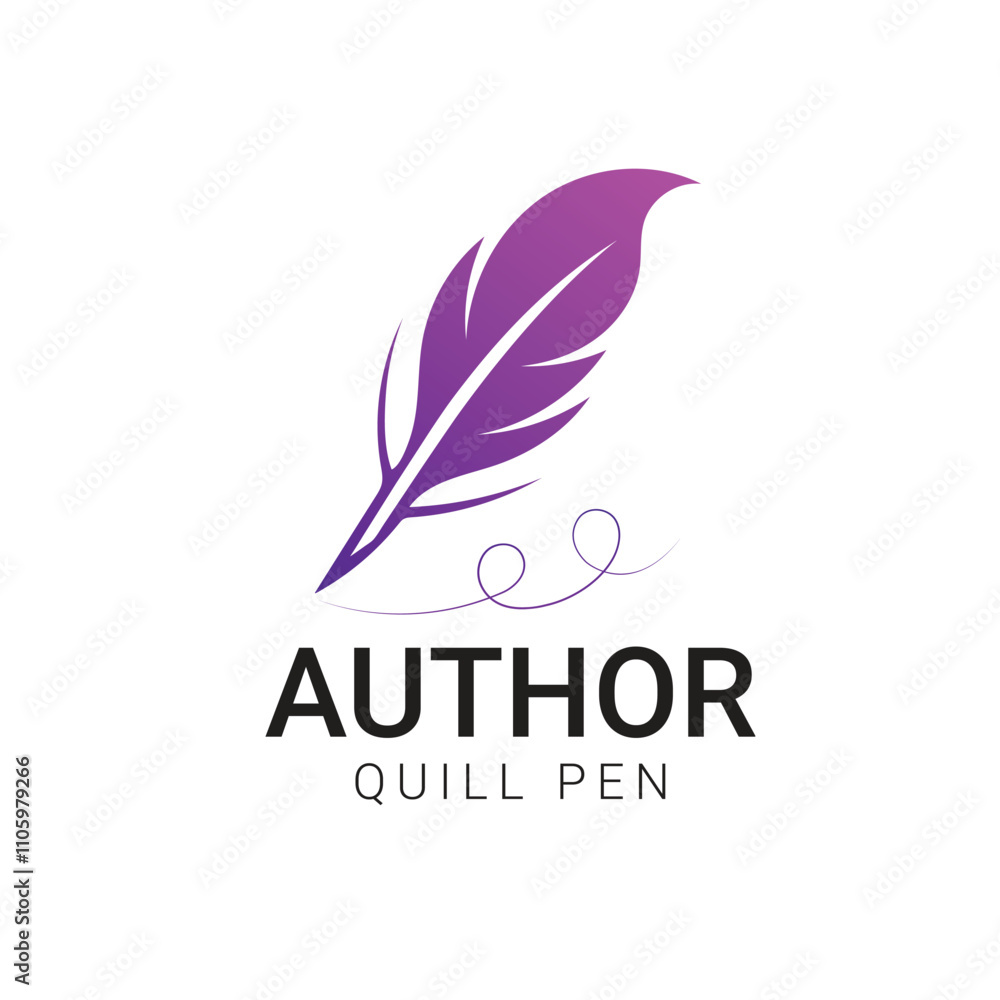 Quill pen logo design Quill pen logo design