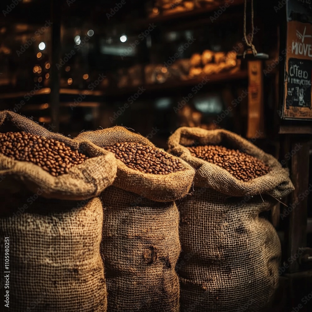 Rustic display of burlap sacks filled with assorted nuts, showcasing the rich textures and earthy tones in a warm, inviting market setting ideal for food photography. Rustic display of burlap sacks filled with assorted nuts, showcasing the rich textures and earthy tones in a warm, inviting market setting ideal for food photography.