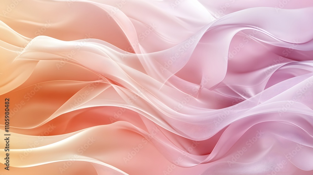 Fototapeta premium Abstract Pastel Waves Flowing Gently