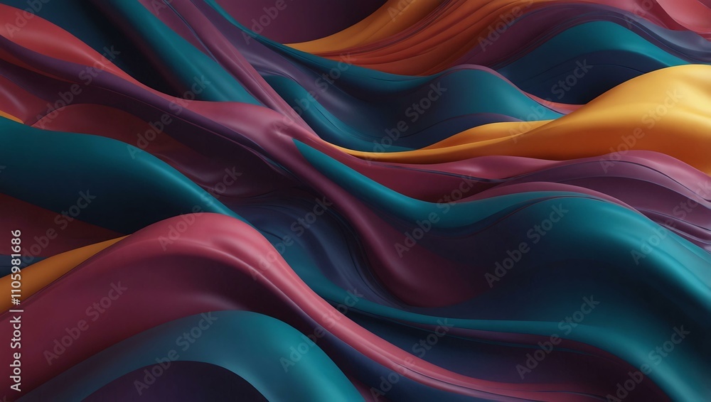 Fototapeta premium Dynamic 3D background with fluid shapes, ideal for banners and covers.