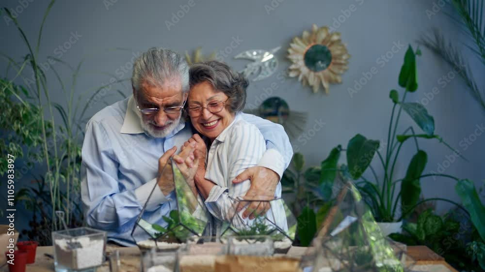 master class on creating compositions with plants for elderly people happy old age elderly couple pleasant memories leisure time in old age hugs each other master class on creating compositions with plants for elderly people happy old age elderly couple pleasant memories leisure time in old age hugs each other