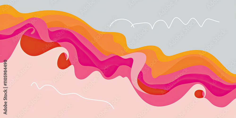Fototapeta premium Dynamic Washi Paper Pattern with Vibrant Flowing Waves