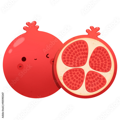 Includes many types of cute fruits.