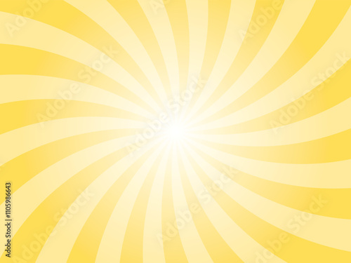 Radiant Mustard Yellow Swirl Sunburst Background. Energetic Yellow Sunburst with Swirling Pattern. Vibrant Yellow Spiral Sunburst Backdrop.