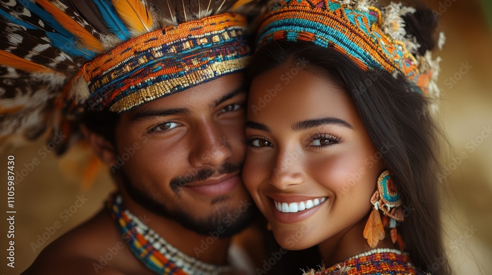 Fototapeta premium Multicultural weddings incorporating indigenous rituals and practices, deeply rooted in heritage