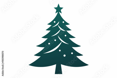 christmas tree icon silhouette with white background (1)