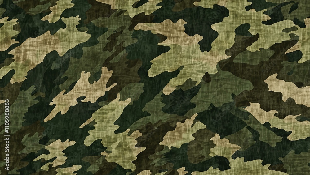 Ecru and green moiré camouflage pattern. Ecru and green moiré camouflage pattern.